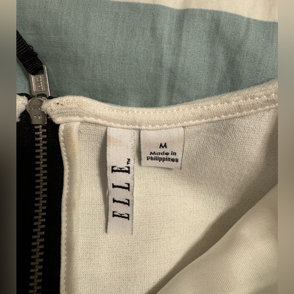 Women’s fit & flare, cream/black size medium top - Picture 3 of 3